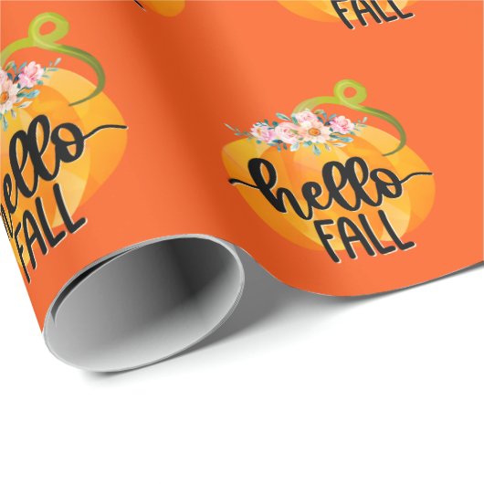 ハロー秋秋カスタマイズ文字・カラー ラッピングペーパー (ロールコーナー)