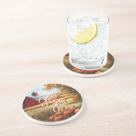 ハロー秋秋サンクスギビング農村バーンパンプキンス コースター (側面)