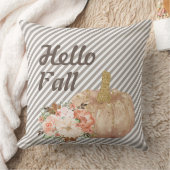 ハロー秋秋ストライプの枕 クッション (ブランケット)