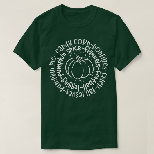 ハロー秋秋感謝祭キャンディコーンサイダーFa Tシャツ (デザイン正面)