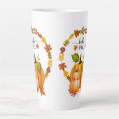 ハロー秋紅葉とカボキンセラミックス カフェラテマグ (正面)