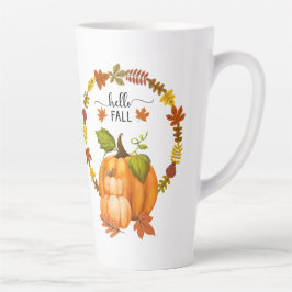 ハロー秋紅葉とカボキンセラミックス カフェラテマグ