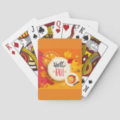 ハロー秋紅葉とパンプキンパイ トランプ (裏面)