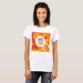 ハロー秋紅葉とパンプキンパイ Tシャツ (正面フル)