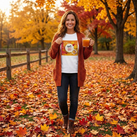 ハロー秋紅葉とパンプキンパイ Tシャツ