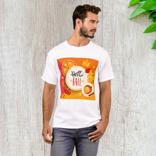 ハロー秋紅葉とパンプキンパイ Tシャツ
