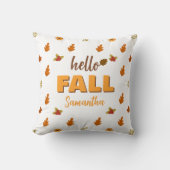 ハロー秋紅葉フラワーパターカスタムン クッション (正面)