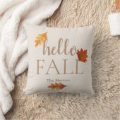 ハロー秋紅葉ベージュ クッション (ブランケット)