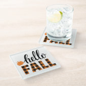 ハロー秋 ガラスコースター (アングル)