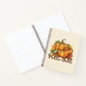 ハロー秋 – コージーパンプキンパッチ ノートブック (内部)