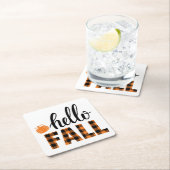ハロー秋 スクエアペーパーコースター (インサイチュ)