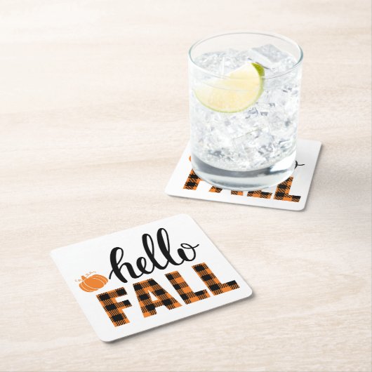 ハロー秋 スクエアペーパーコースター (インサイチュ)