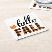 ハロー秋 スクエアペーパーコースター (アングル)