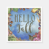 ハロー秋 スタンダードカクテルナプキン (正面)