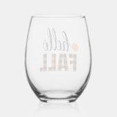 ハロー秋 ステムなしワイングラス (裏面)