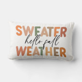 ハロー秋 | セーター天気 ランバークッション (裏面)