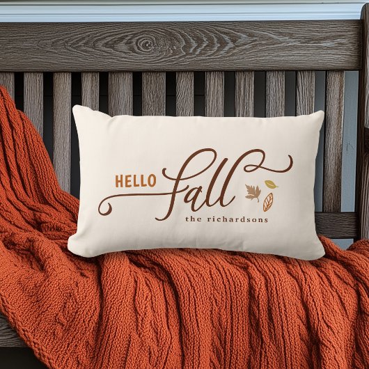 ハロー秋 パーソナライズされた ランバークッション