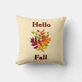 ハロー秋 – ファームハウス素朴オータムホームアクセント クッション (正面)