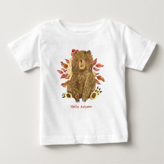 ハロー秋 ベビーTシャツ (正面)