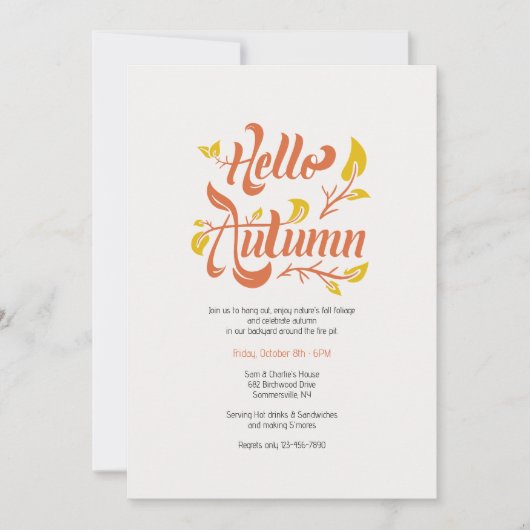 ハロー秋 招待状 (正面)