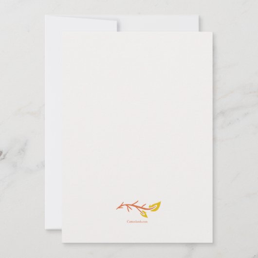 ハロー秋 招待状 (裏面)