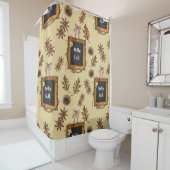 ハロー秋-紅葉ズパターンfor Cozy Season シャワーカーテン (インサイチュ)