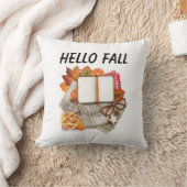 ハロー紅葉かわいい秋の装飾 クッション (ブランケット)