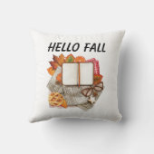 ハロー紅葉かわいい秋の装飾 クッション (裏面)