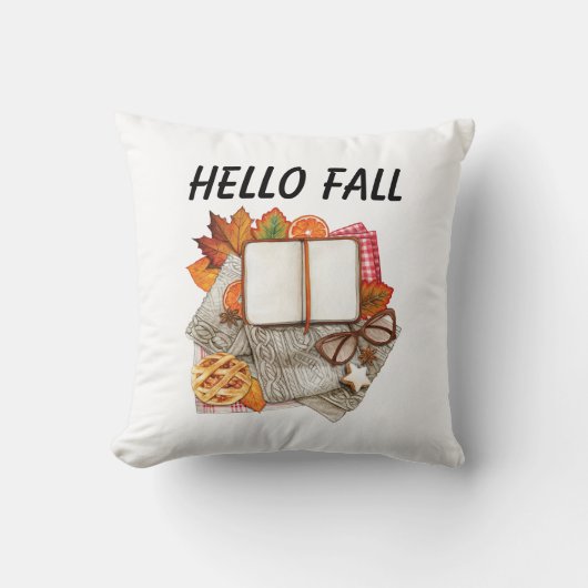 ハロー紅葉かわいい秋の装飾 クッション (正面)