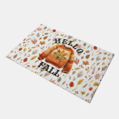 ハロー紅葉シンプルの葉のパターンの収穫 ドアマット (アングル)