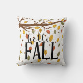 ハロー紅葉ツリーファミリー名感謝祭 クッション (正面)