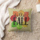 ハロー紅葉ファミリー名グリーンプレイドタータンチェック クッション (ブランケット)