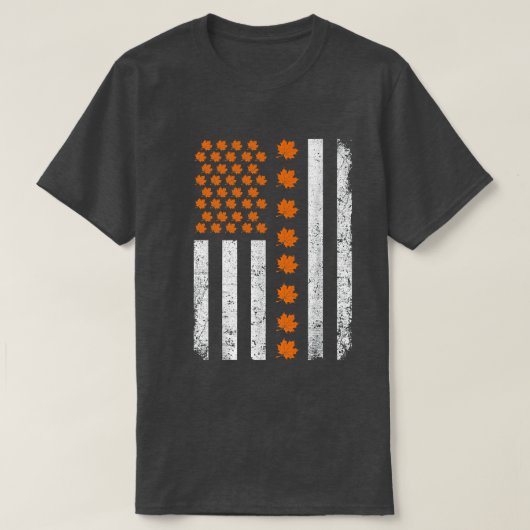 ハロー紅葉秋シーズンマプルアメリカンFl Tシャツ (デザイン正面)