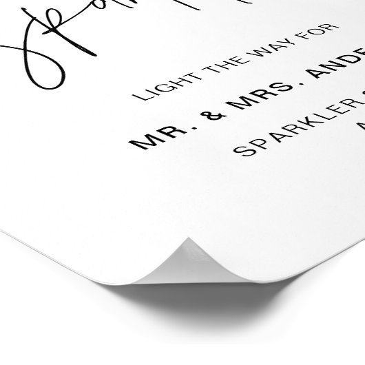 ハロー結婚のスパーカーがサインを送る ポスター (角)