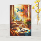 ハロー考えのカード カード (黄色い花)