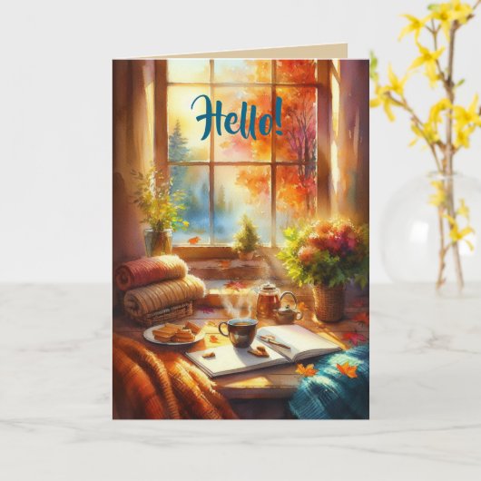 ハロー考えのカード カード (黄色い花)