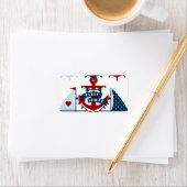 ハロー航海のセーラーいかりセールボートデザイン ラベル (インサイチュ)