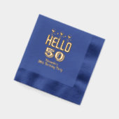 ハロー誕生日/アニバーサリーエイジワイングラス 箔ナプキン (左)