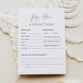 ハロー赤ちゃんシャワーアドバイス及び予報カード 招待状