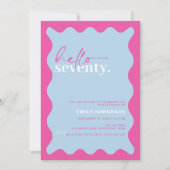 ハロー鮮やか70歳の誕生日パーティー 招待状 (正面)