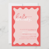 ハロー鮮やか70歳の誕生日パーティー 招待状 (正面)