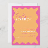 ハロー鮮やか70歳の誕生日パーティー 招待状 (正面)