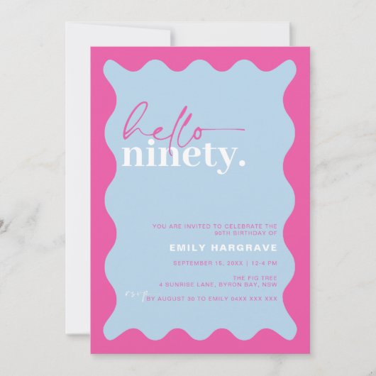 ハロー鮮やか990th誕生日パーティー 招待状 (正面)