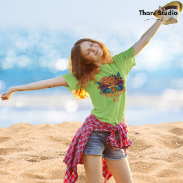 ハロー13トロピカルヴィンテージレトロサマー誕生日 Tシャツ