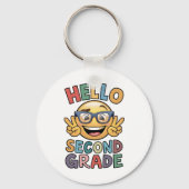 ハロー2年生先生2年生バックスクール キーホルダー (正面)