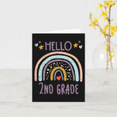 ハロー2年生2年生T女子校生初日 カード (黄色い花)