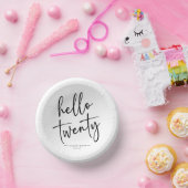 ハロー20ミニマリスト20th誕生日パーティー ペーパーボウル (パーティー)