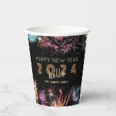 ハロー2024花火新年ホリデーパーティー 紙コップ (正面)
