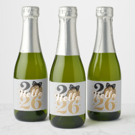 ハロー2026 ディスコボール 慶祝 スパークリングワインラベル
