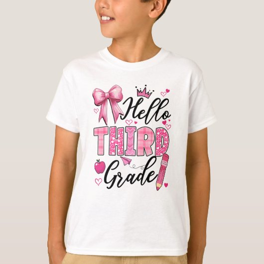 ハロー3年生コケット茶の1日目 Tシャツ (正面)